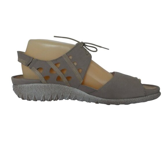 Naot Mangere Tan Taupe Leather Open Toe Lace Up Comfort Sandals Womens 41 US 10 - Picture 5 of 11